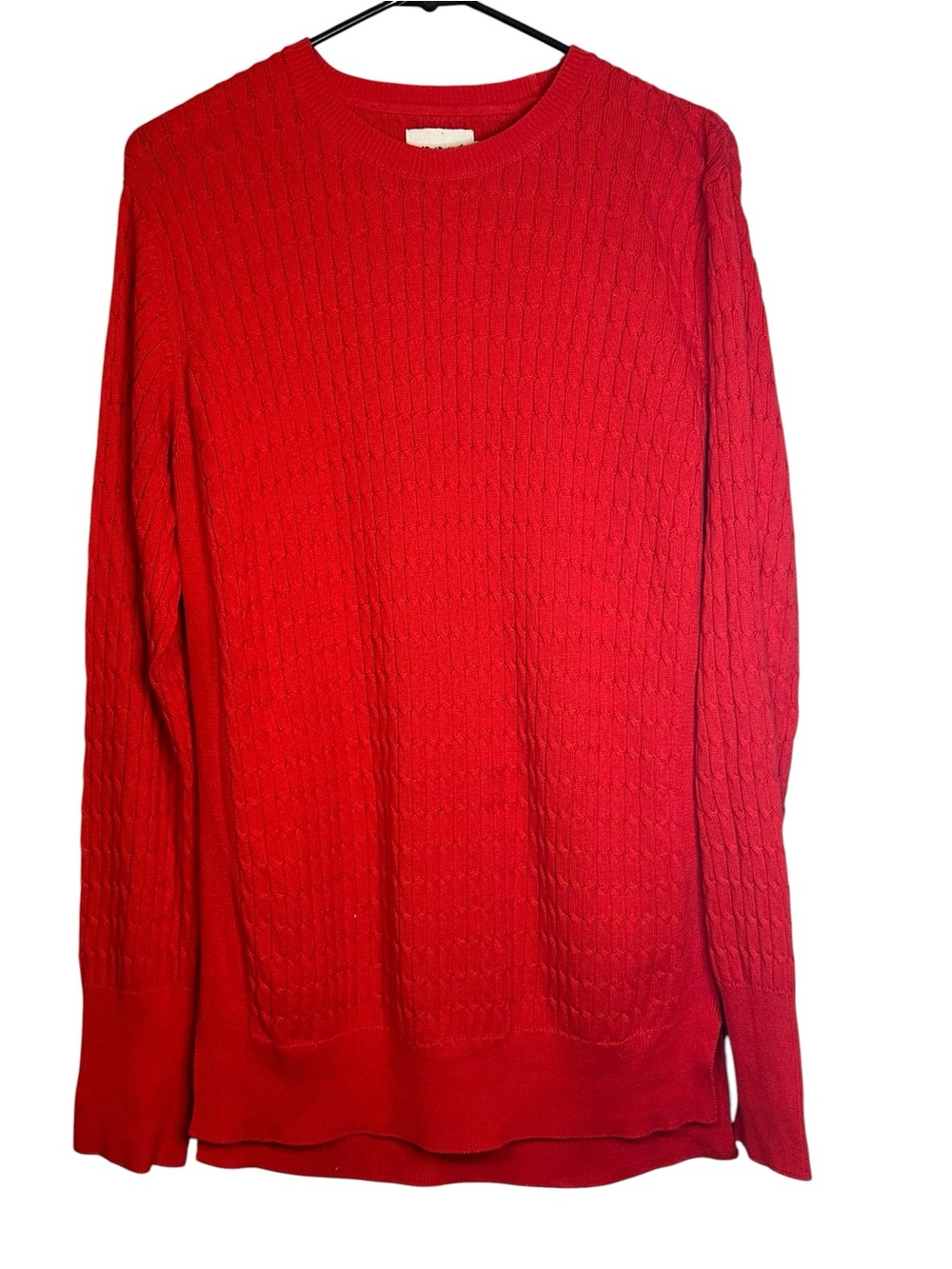 Pact Organic Cotton Cable Knit Tunic Sweater Cottage Cabin Preppy Granola Cozy S